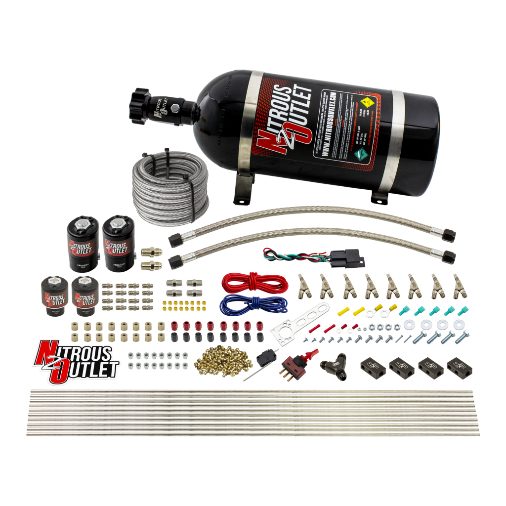 8 Cylinder Direct Port System Two .122 Nitrous Solenoids Two .177 Fuel Solenoids