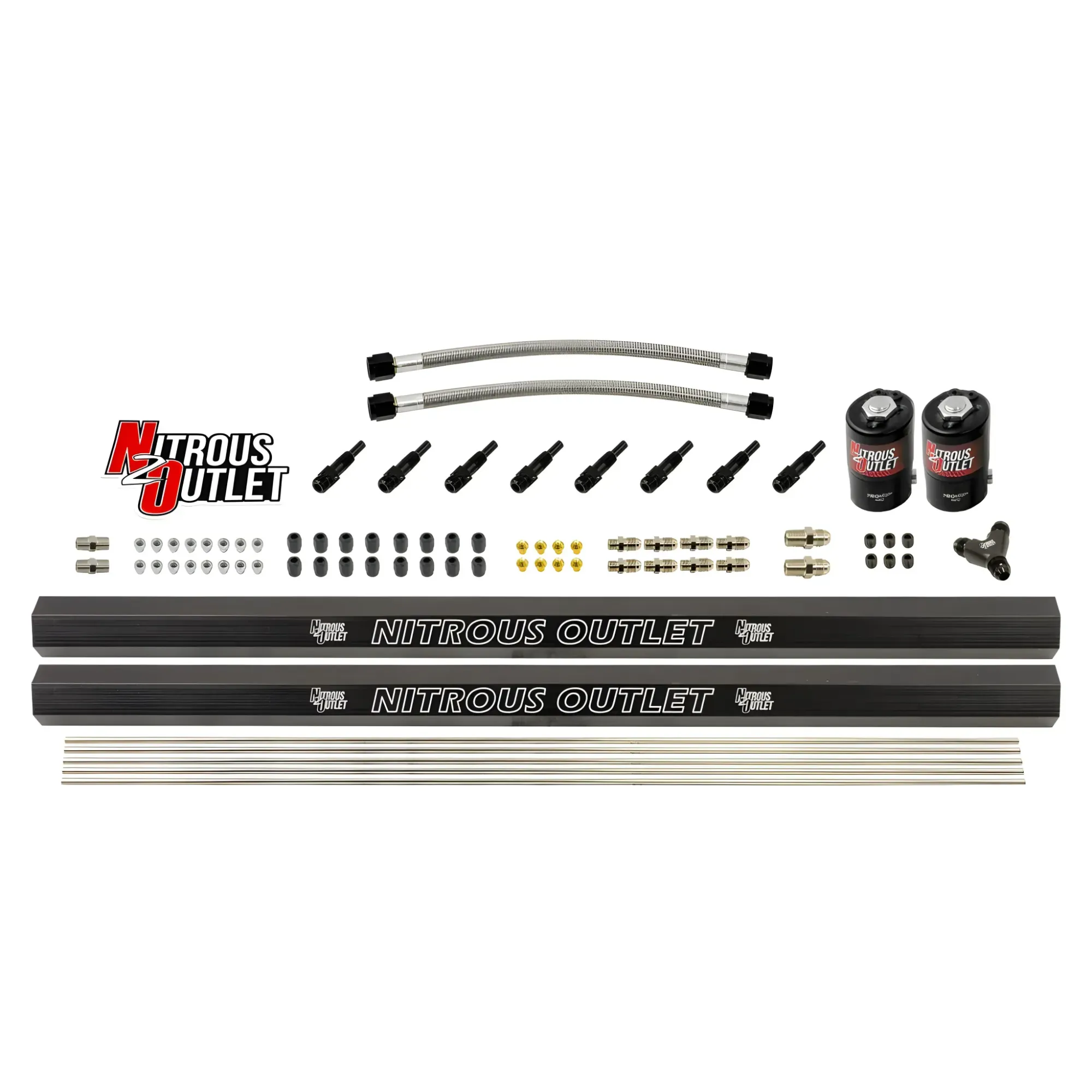 Dry 8 Cylinder Solenoid Forward Direct Port Conversion Kit Two .122 Nitrous Sole