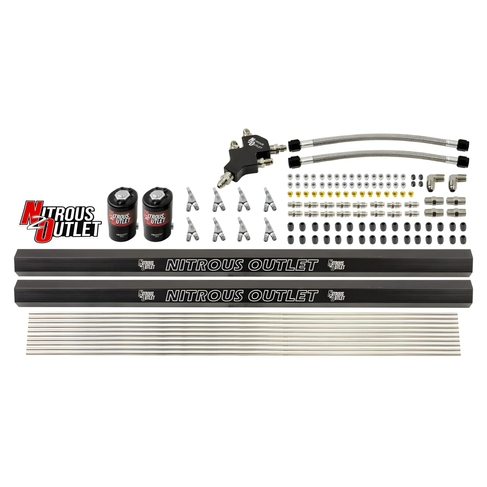 Dry 8 Cylinder Dual Stage Solenoid Forward Direct Port Conversion Kit Four .122