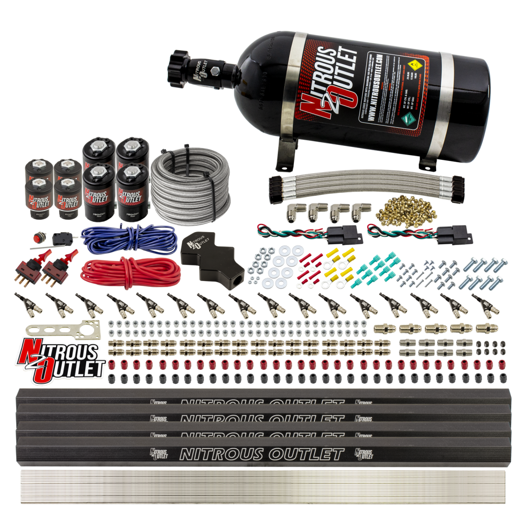 8 Cylinder Dual Stage Direct Port System Four .112 Nitrous Solenoids Four .177 F