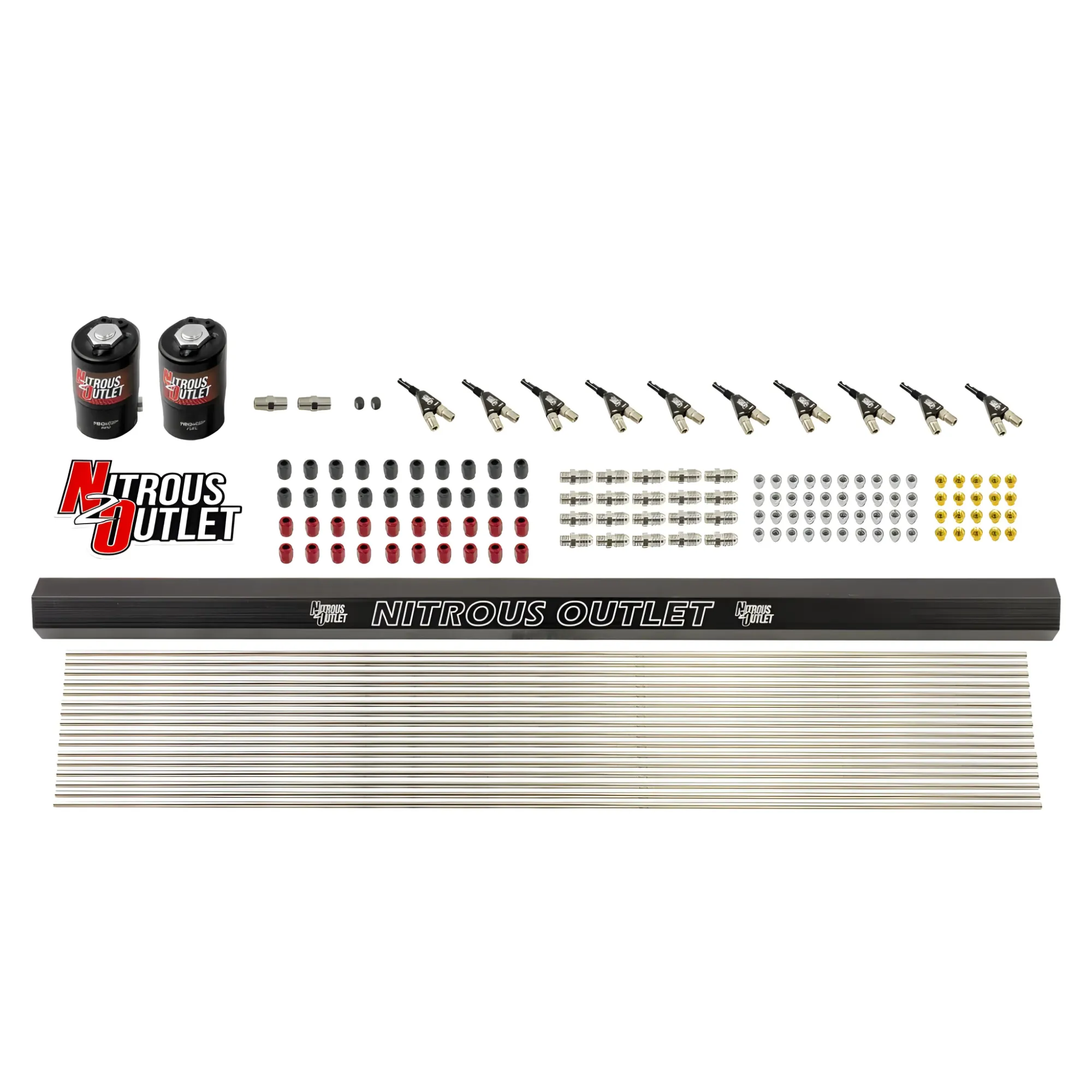 Nitrous Outlet 10 Cylinder Solenoids Forward Direct Port Conversion Kit - .122 N