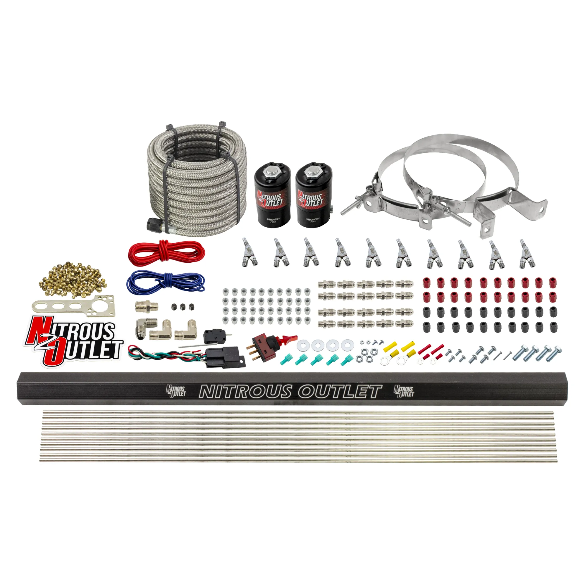 Nitrous Outlet 10 Cylinder Direct Port System - .122 Nitrous Solenoid/.310 Fuel