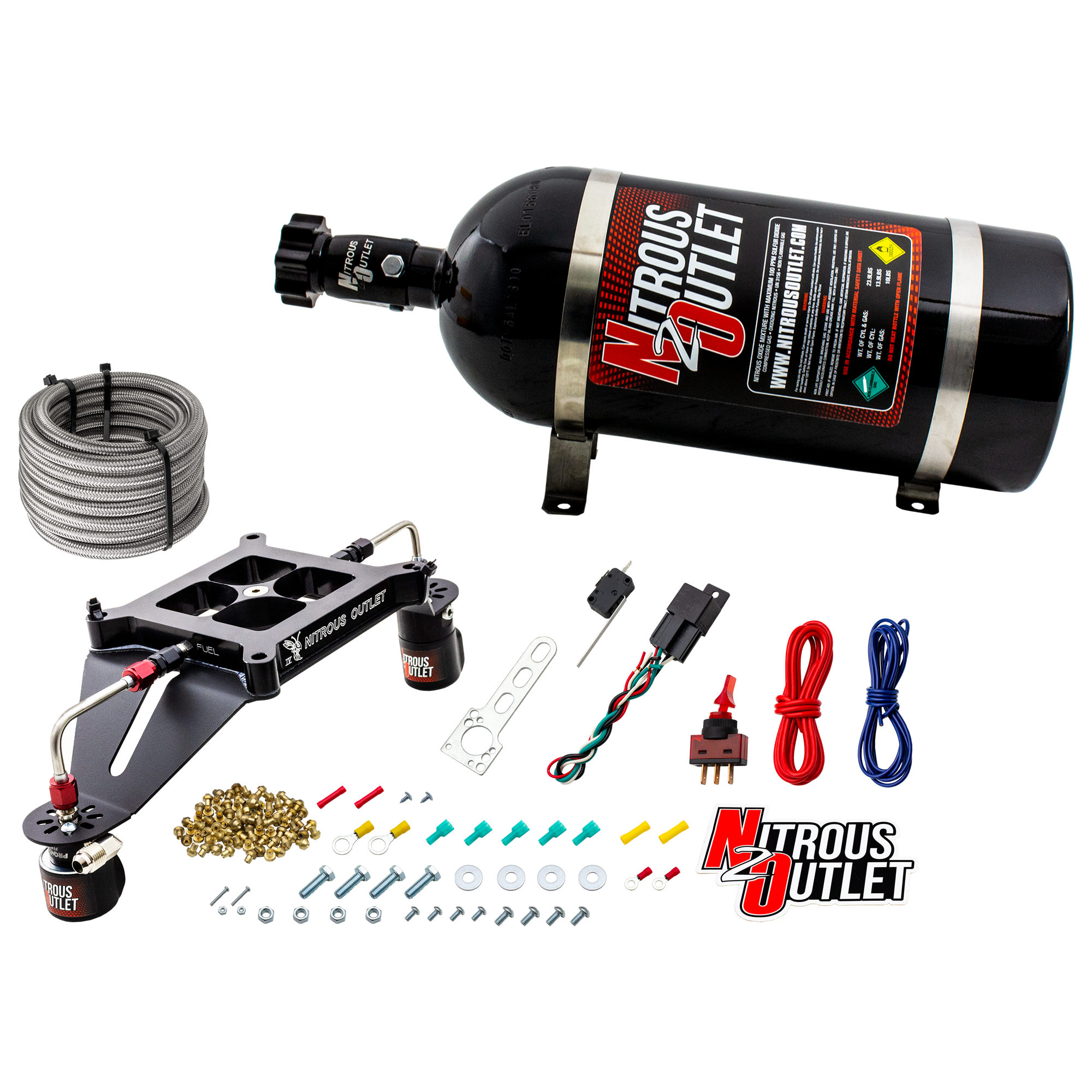 4150 Stinger 4 System Hard-line .122 Nitrous Solenoid .177 Fuel Solenoid Deep Br