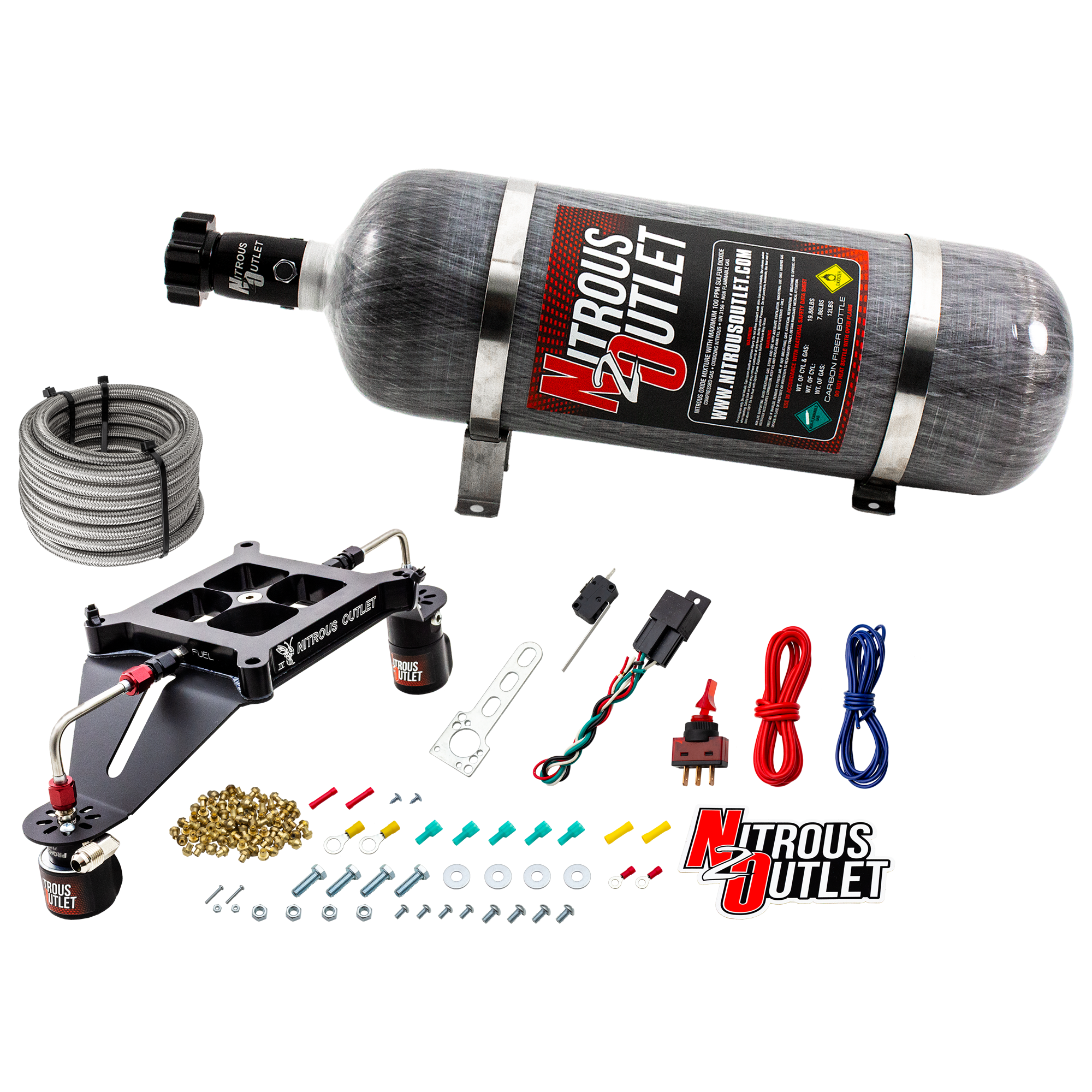 4150 Stinger 4 System Hard-line .122 Nitrous Solenoid .177 Fuel Solenoid Deep Br