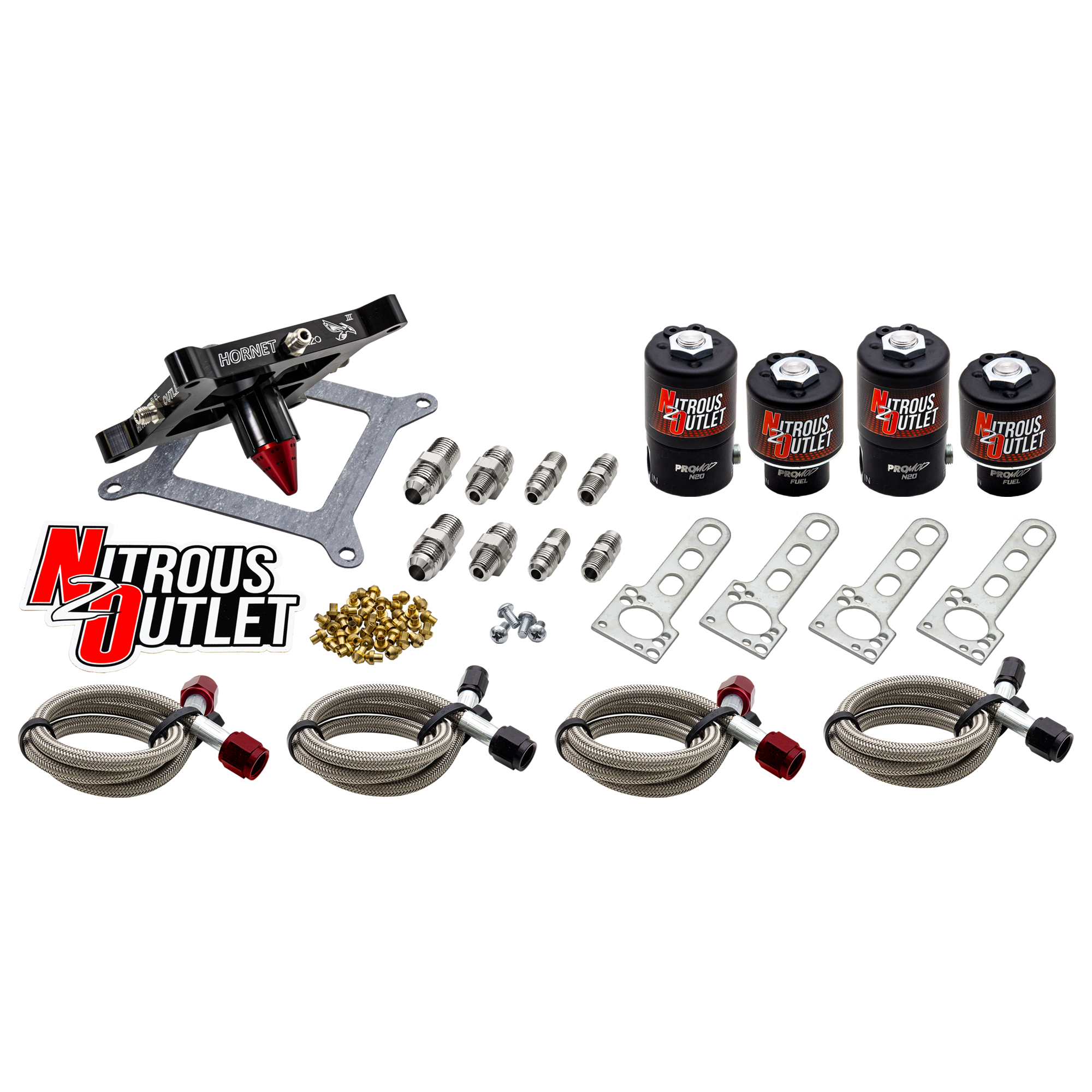 Hornet 3 4150 Dual Stage Solenoid Forward Conversion Kit Two .122 Nitrous Soleno