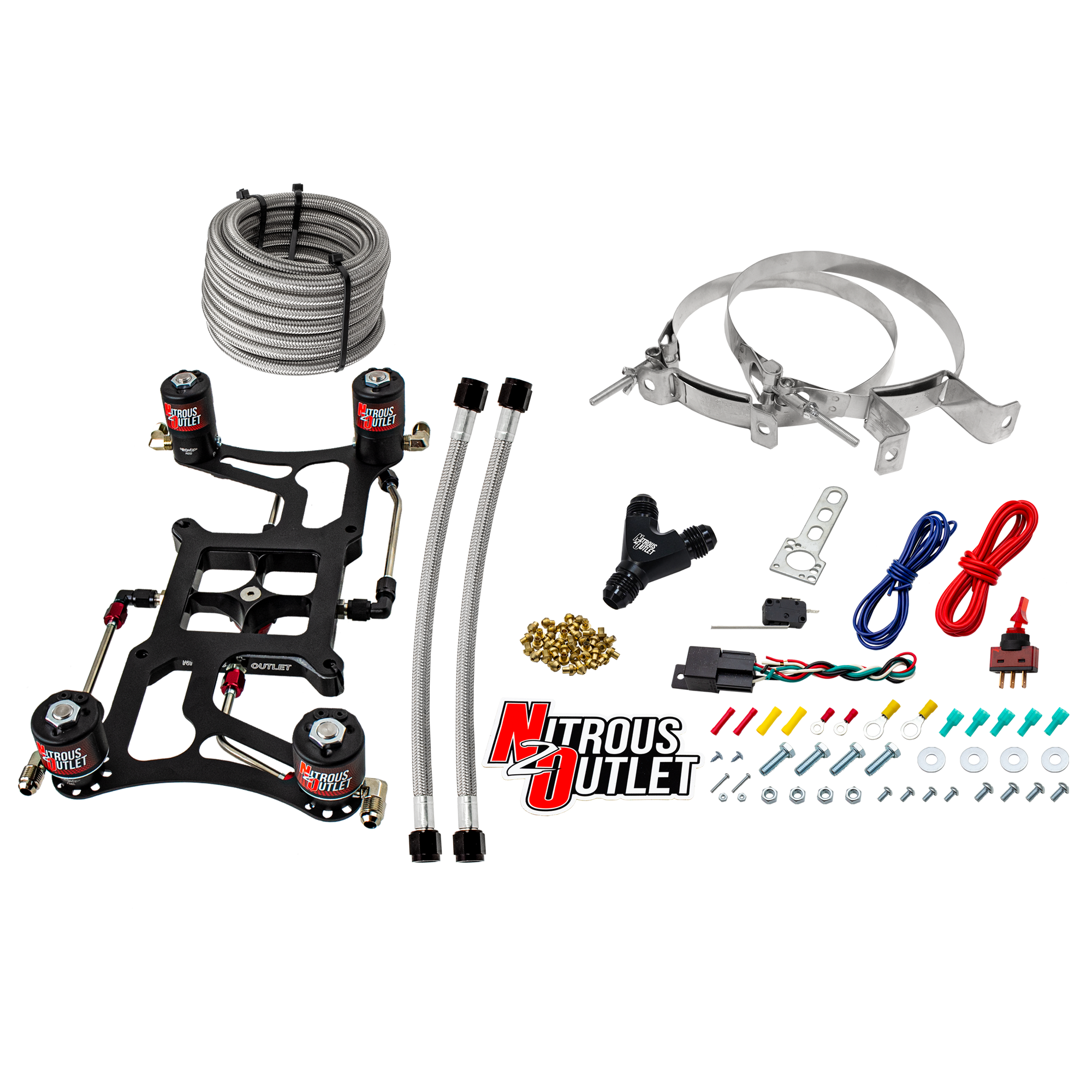 4500 Hornet 2 Dual Stage System Hard-line Two .122 Nitrous Solenoids Two .177 Fu