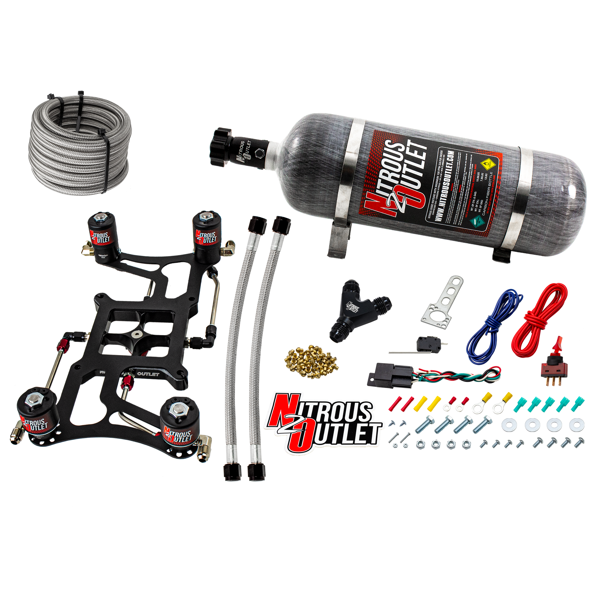 4500 Hornet 2 Dual Stage System Hard-line Two .122 Nitrous Solenoids Two .177 Fu