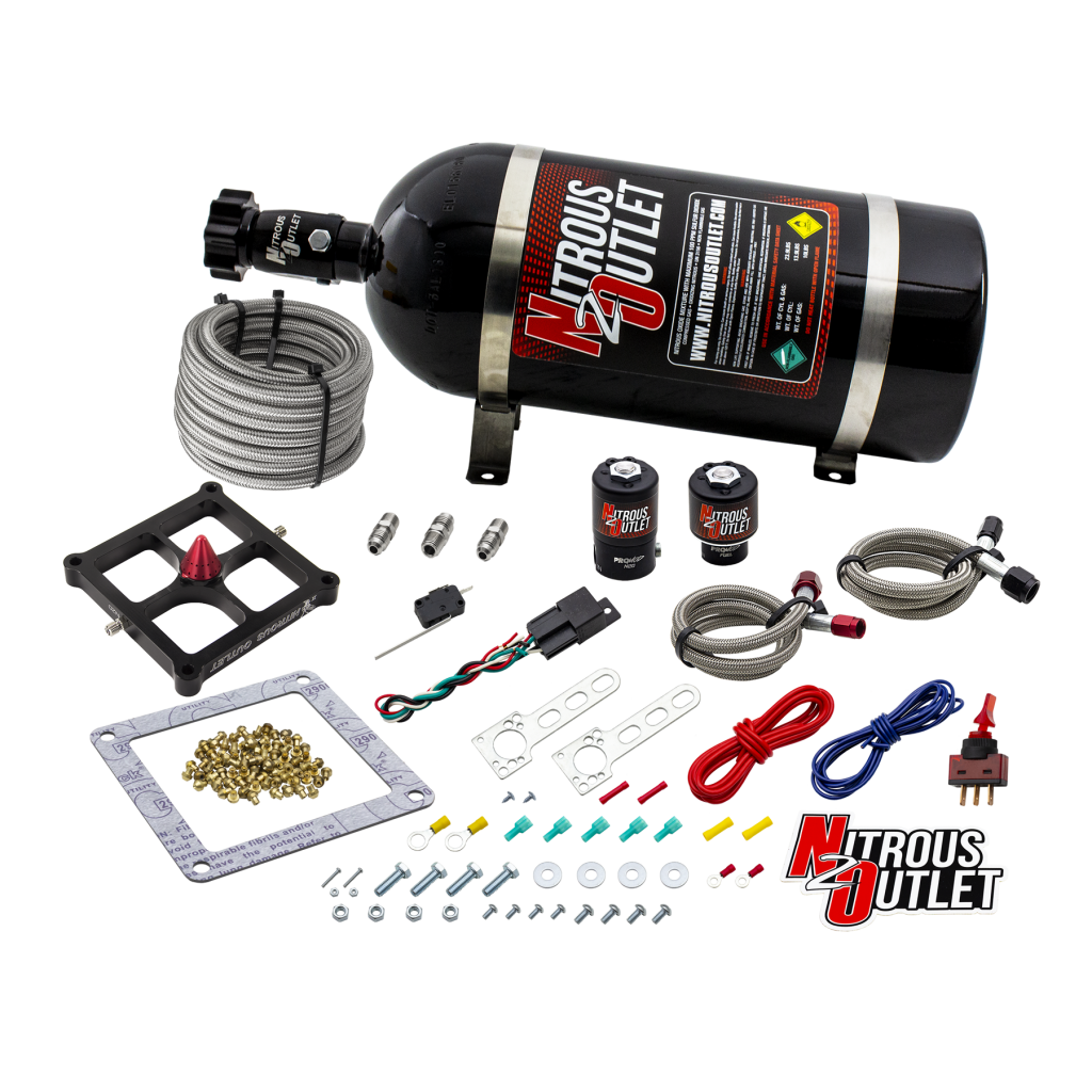 4500 Stinger 2 System Braided Hoses .122 Nitrous Solenoid .177 Fuel Solenoid Uni