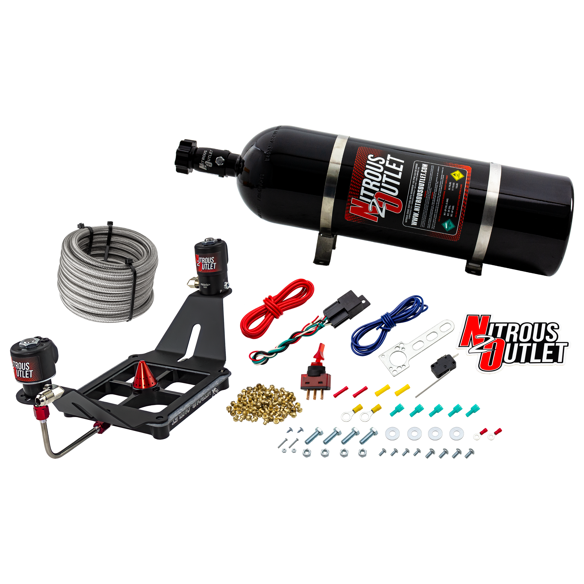 4500 Stinger 2 System Hard-line .122 Nitrous Solenoid .177 Fuel Solenoid Deep Br