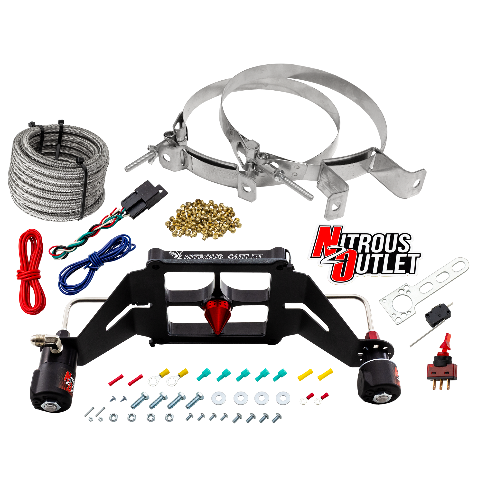 4500 Stinger 4 System Hard-line .122 Nitrous Solenoid .177 Fuel Solenoid Deep Br