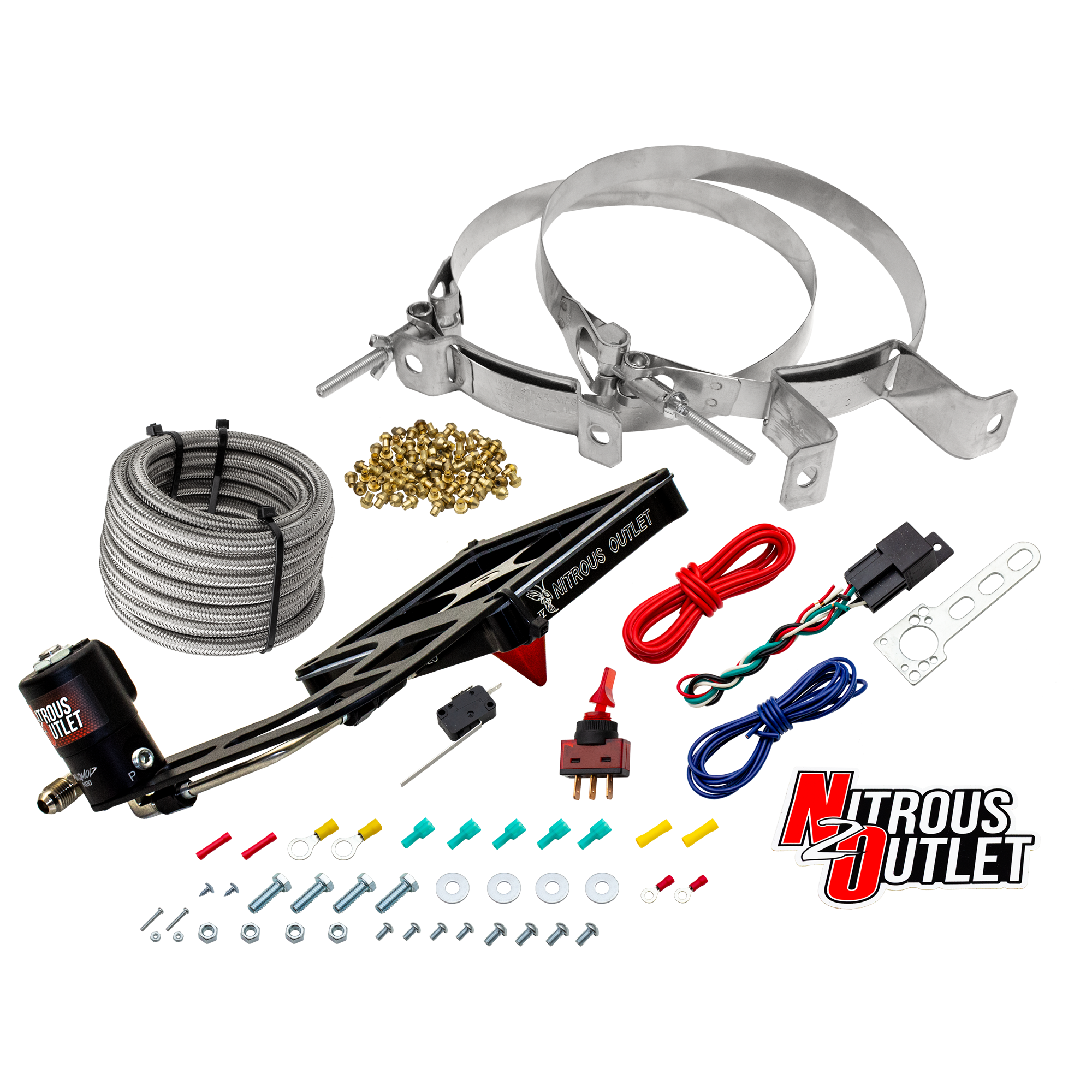 Nitrous Outlet 4500 Stinger 4 Dry System - Hard-line/.122 Nitrous Solenoid/Boome