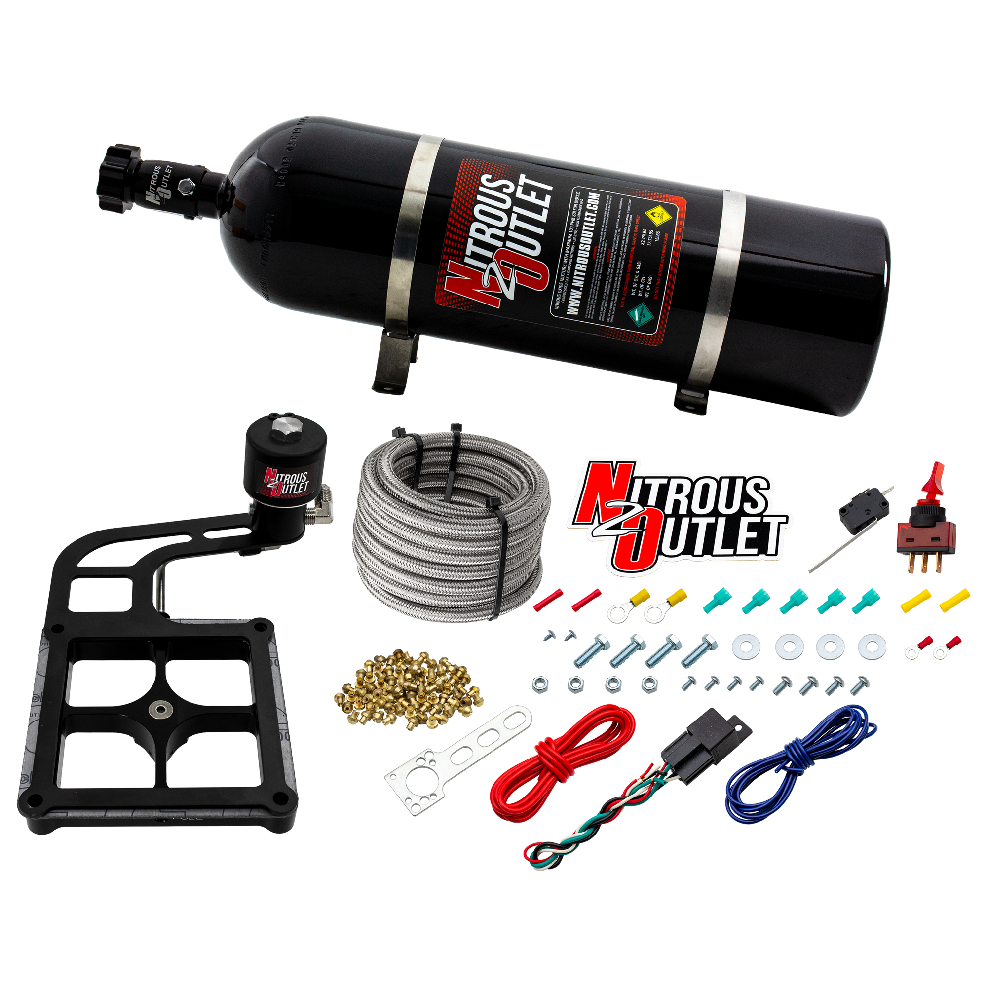 Nitrous Outlet 4500 Stinger 2 Dry Race System - Hard-line/.178 Trashcan Nitrous