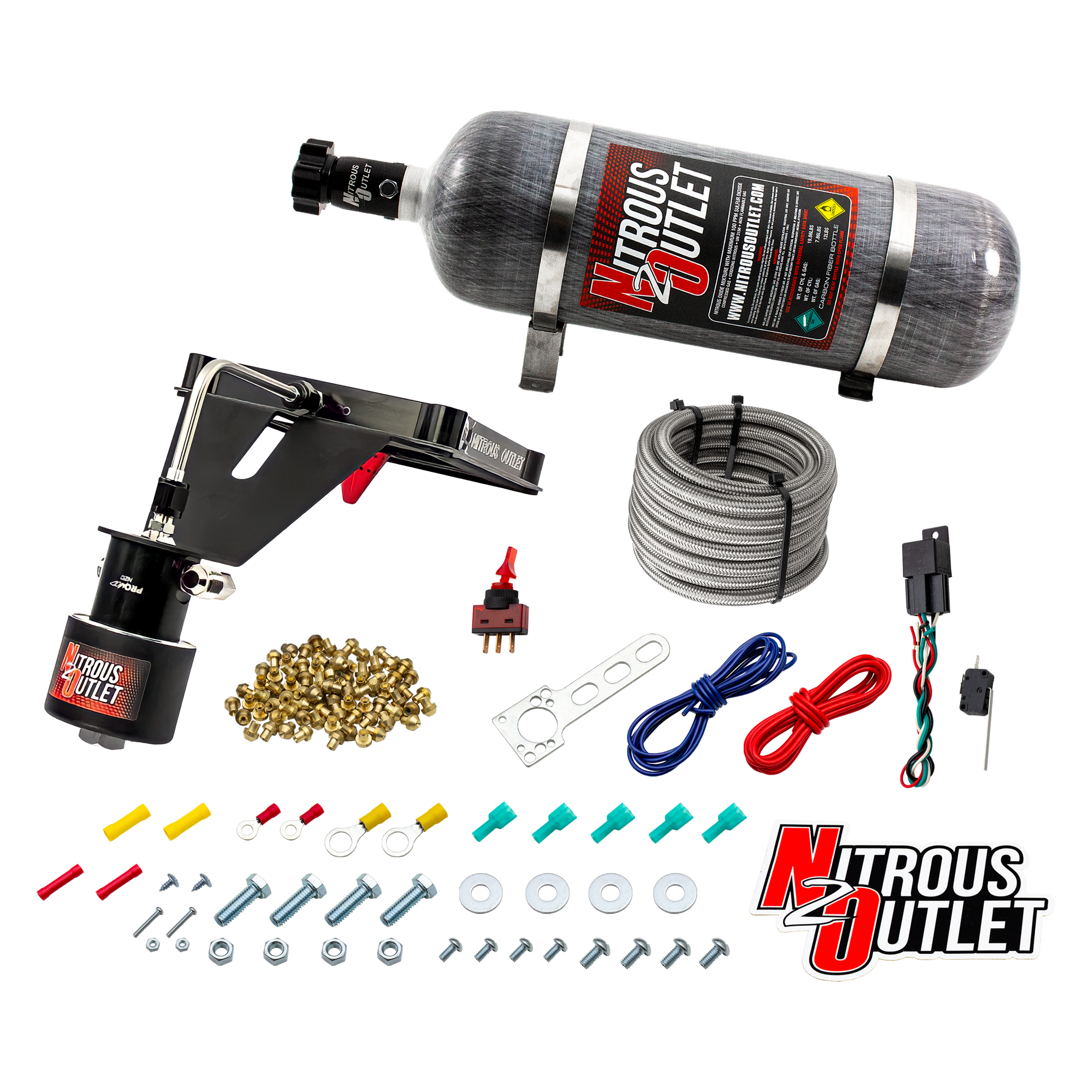 4500 Stinger 2 Dry Race System Hard-line .178 Trashcan Solenoid Nitrous Solenoid