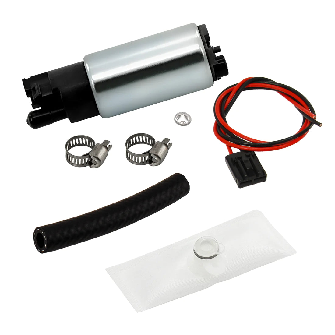 Nitrous Outlet Dedicated Fuel Pump Kit - 265lph @ 45psi fuel pump, 18" long harn