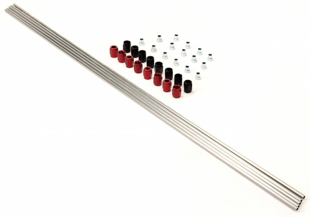 6 Cylinder Direct Port Plumbing Kit Eight 2 Foot Hard Line Sticks Twelve Red B N