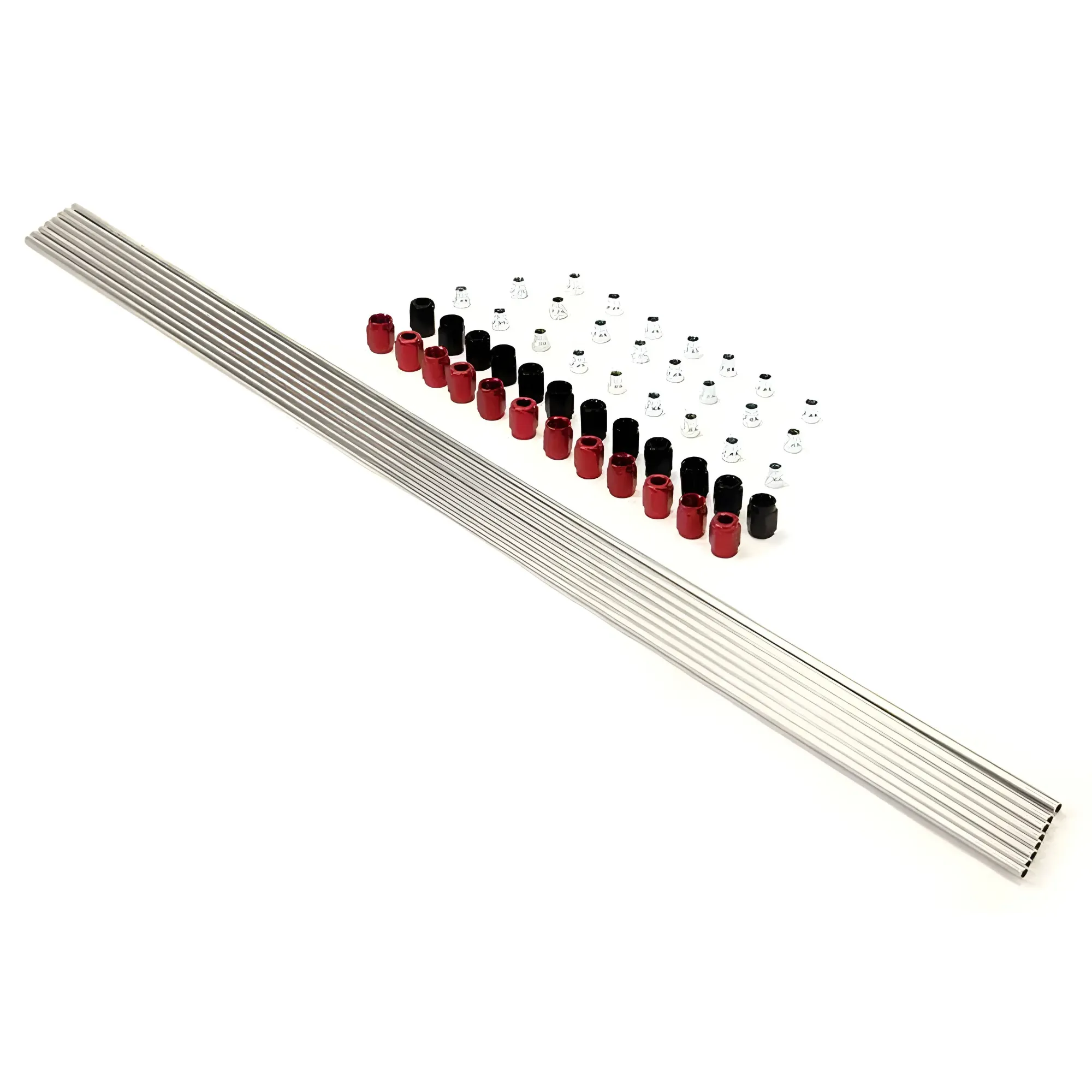 6 Cylinder Direct Port Plumbing Kit Eight 2 Foot Hard Line Sticks Twelve Red B N