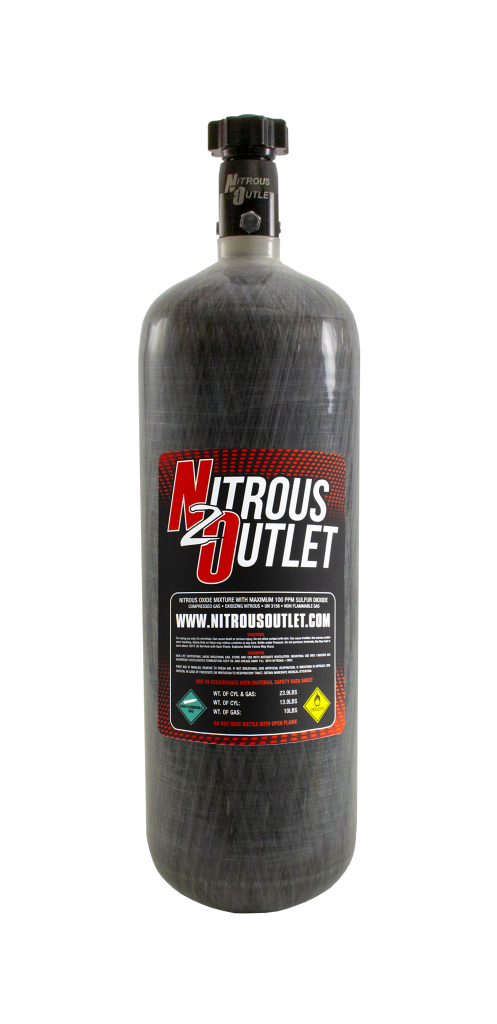 15lb Nitrous Bottle .508 ID Billet Valve Nitrous Outlet