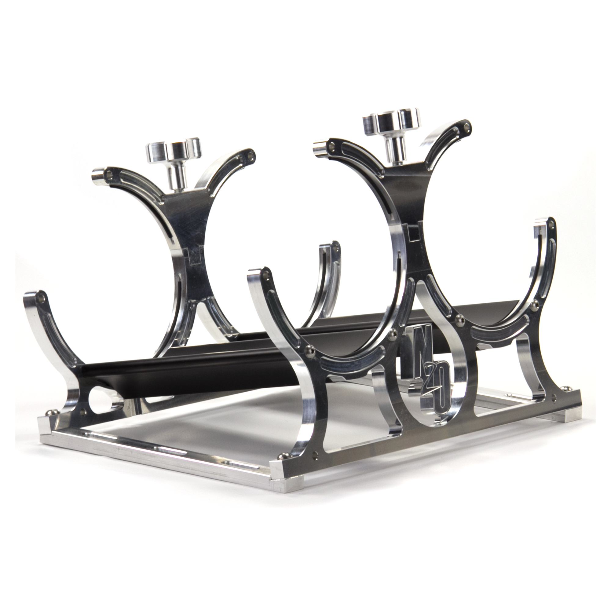 Dual Billet Automatic Heated Horizontal Mount Bottle Bracket 10lb/15lb/4AN Nitro