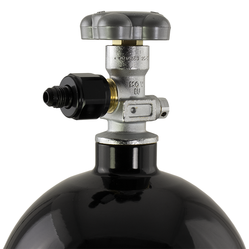 6AN Billet Bottle Valve Nipple Nitrous Outlet
