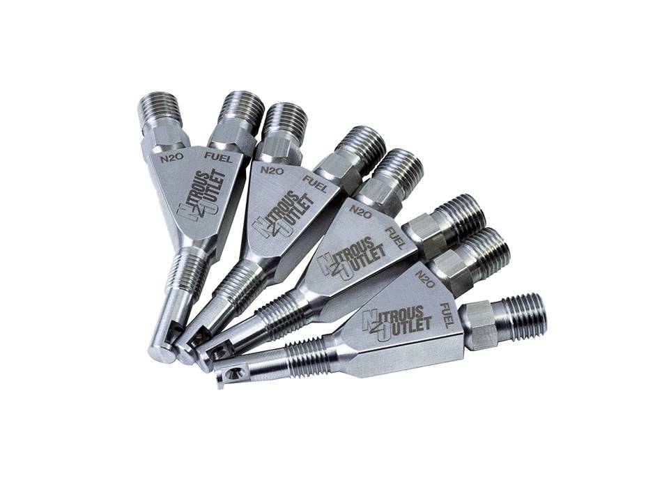 1/16 Inch NPT Wet Nitrous Nozzle 6 Pack 90 Degree Discharge Stainless Nitrous Ou
