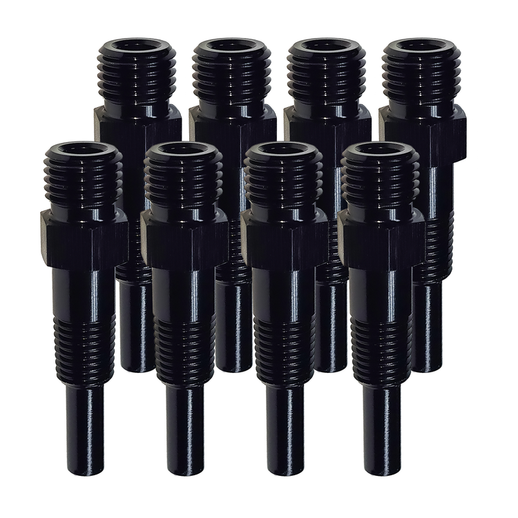 1/16 Inch NPT Dry Nitrous Nozzle 8 Pack Straight Discharge Aluminum Nitrous Outl