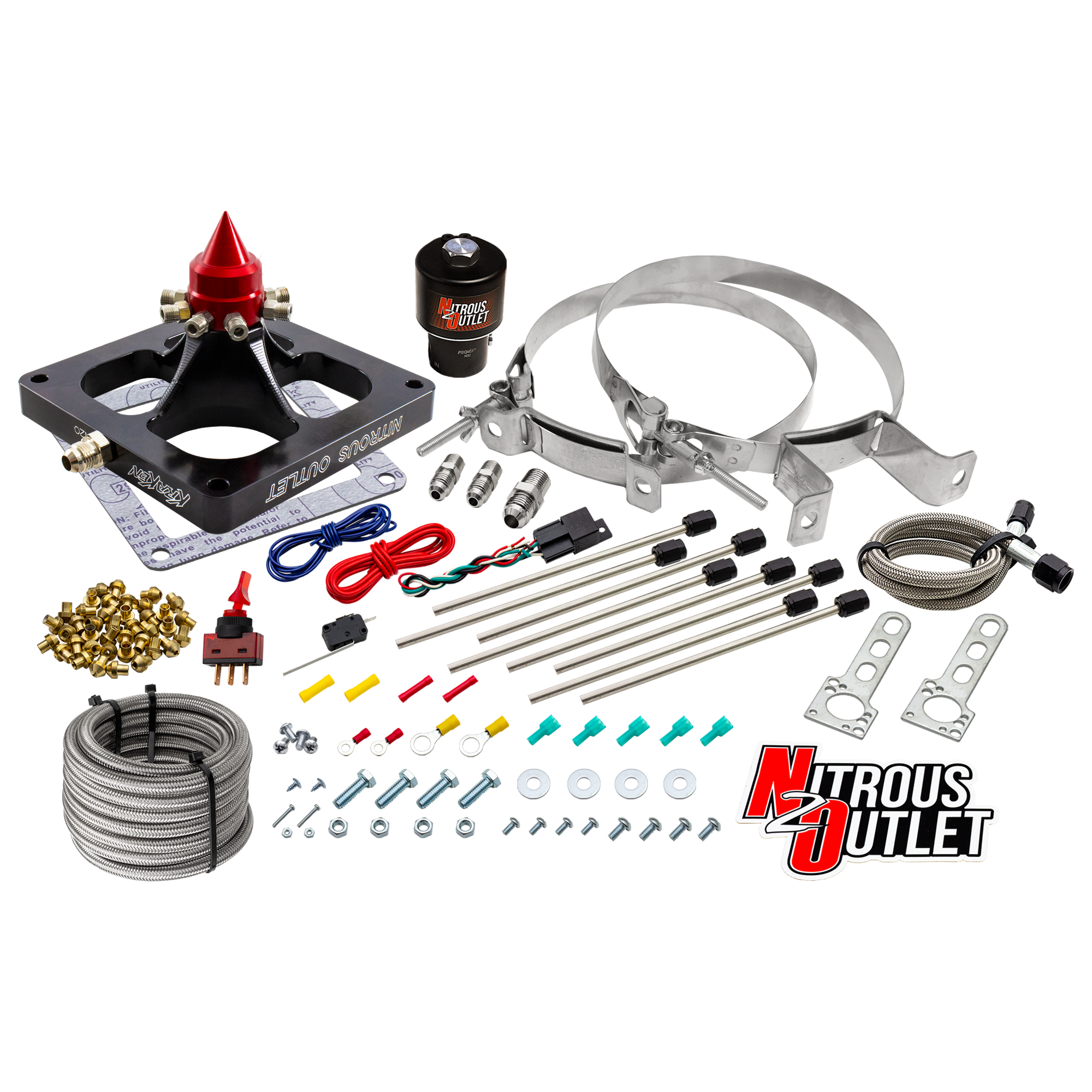 4500 Dry Kraken Competition Plate System Braided Hose .199 Competition Trashcan