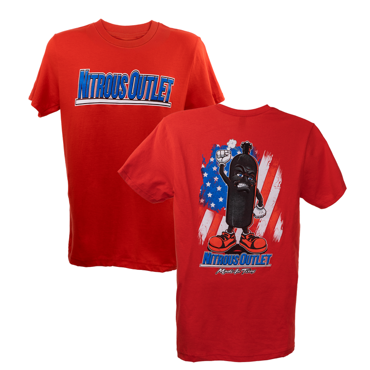 Nitrous Outlet Raised Fist Huffy Red T-Shirt - 3X-Large, 00-90004-R-3XL