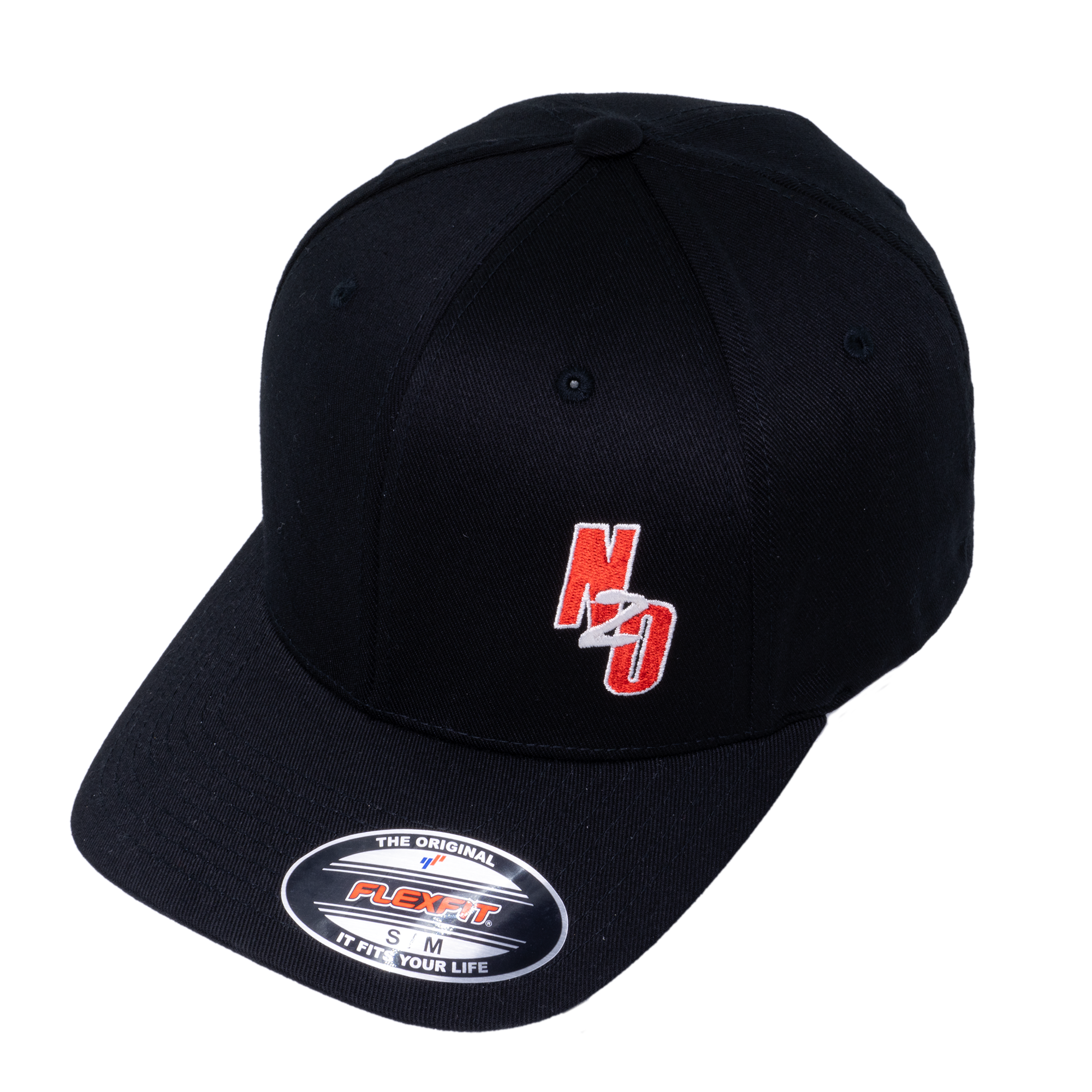 Nitrous Outlet Flex Fit Hat - Small/Medium - Black/Traditional, 00-91027-S/M