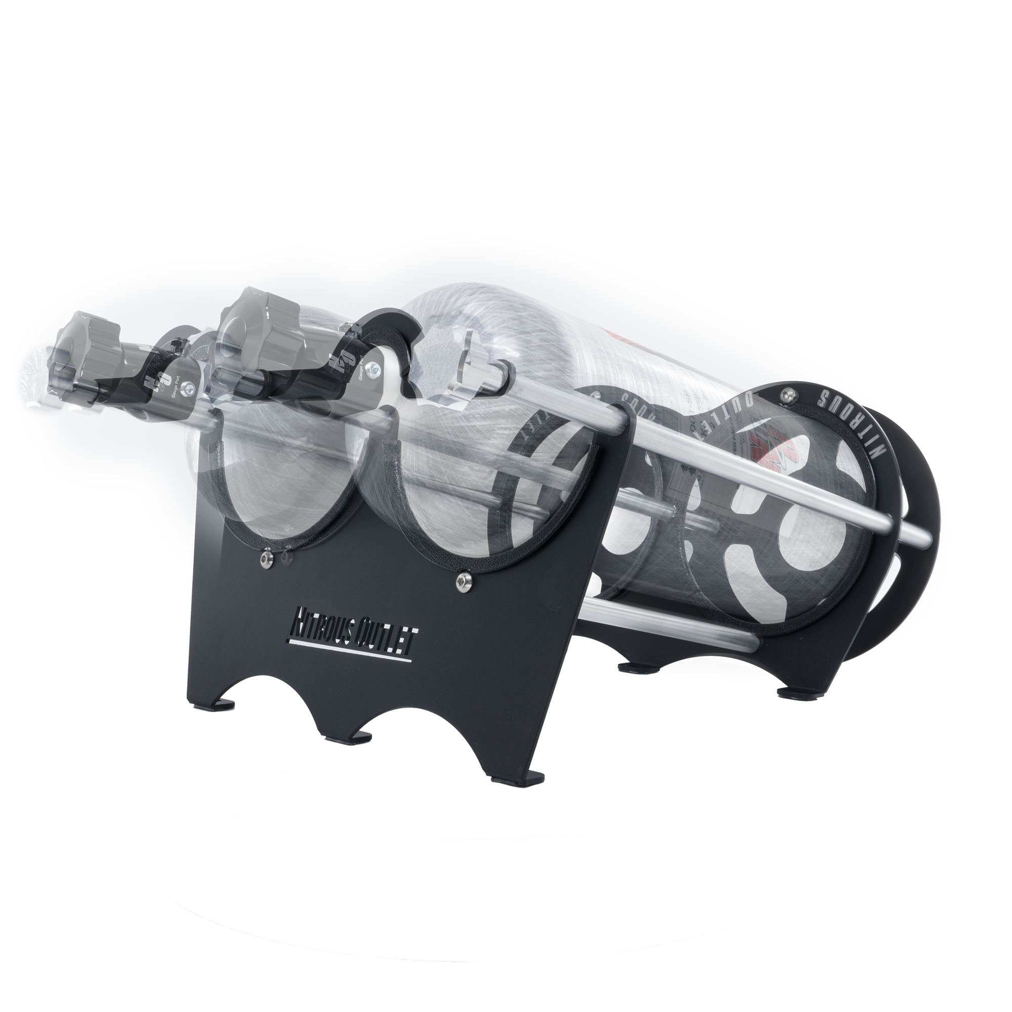 Nitrous Outlet Race-Light Dual 12lb Bottle Bracket - Horizontal, 00-32033