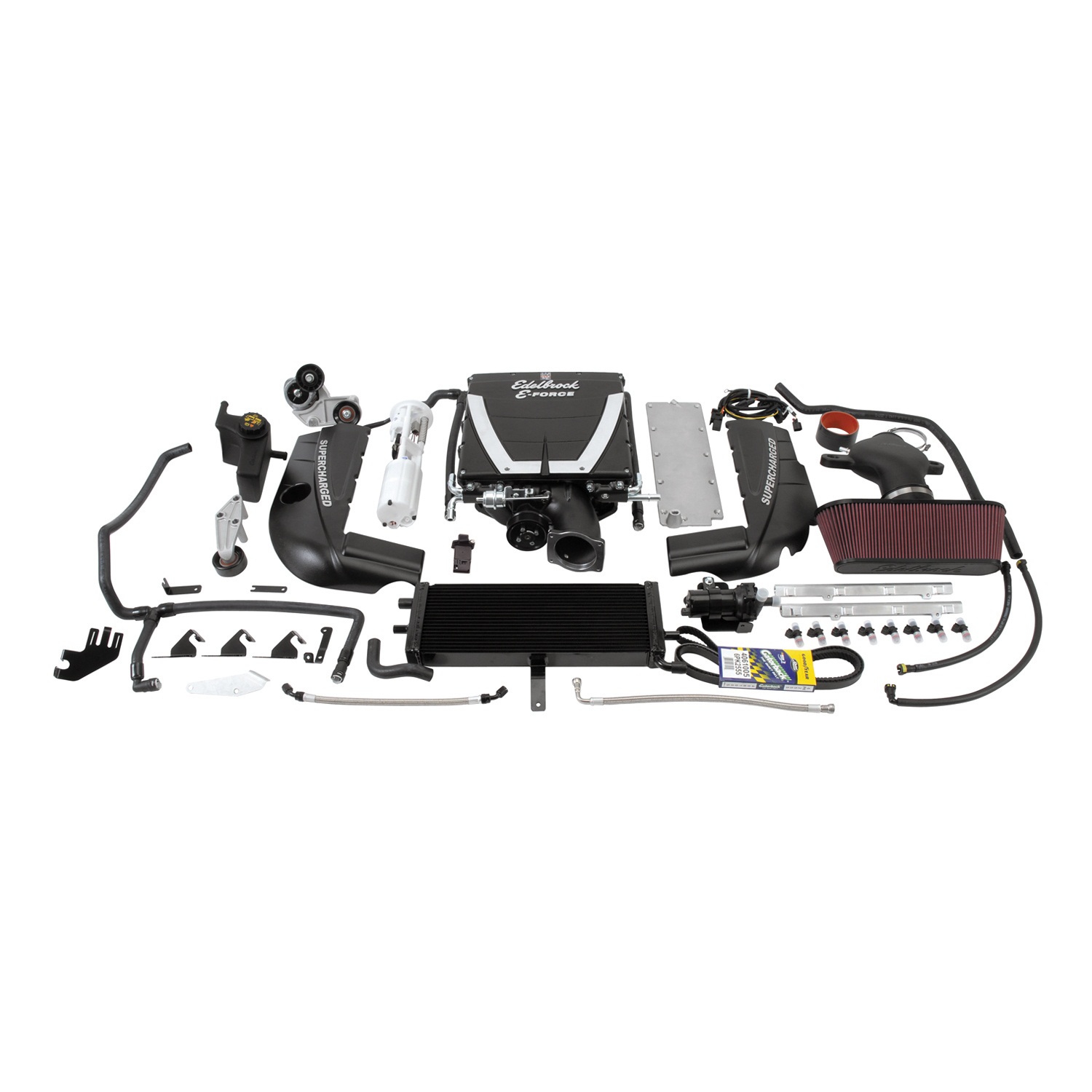 Edelbrock Supercharger, Stage 1-Street Kit, 2005-2007, GM, Corvette, LS2, Without Tuner, Part# 15940