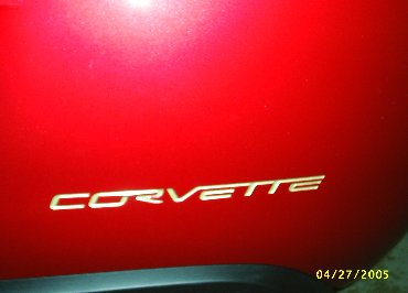 C6 Corvette Rear Bumper Fill Vinyl Letters
