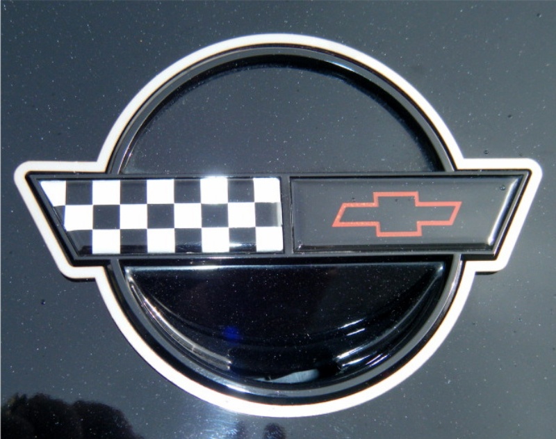 1984-1990 C4  Corvette, Emblem Trim Rings Polished 2pc, 100% Stainless Steel