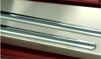 1999-2004 C5 Corvette, Doorsills Inner Satin 2pc, 100% Stainless Steel