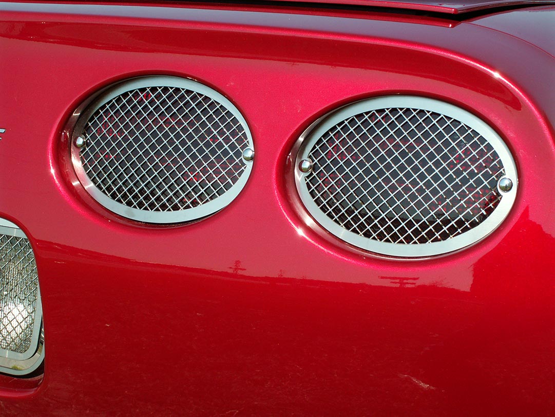 1997-2004 C5 Corvette, Taillight Grilles Laser Mesh 4pc, ; Sold as a (4) piece