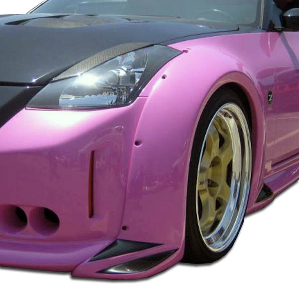 2003-2008 Nissan 350Z Z33 Duraflex Vader 3 Wide Body Front Fender Flares - 2 Pie