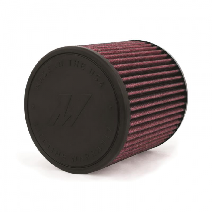 Mishimoto Performance Air Filter, 3.5in Inlet, 6in Filter Length, Red