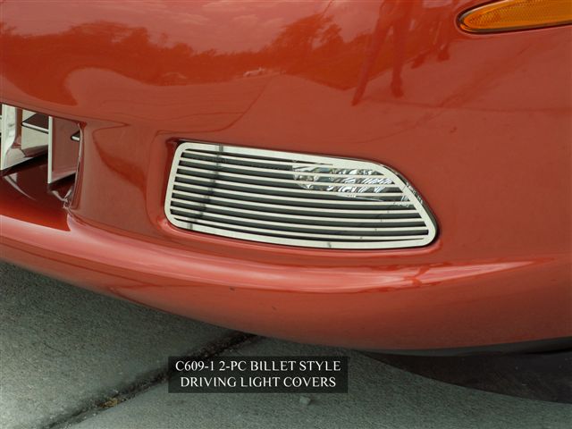 Corvette C6 2005-2013 Driving Light Covers Polished Billet Style C6