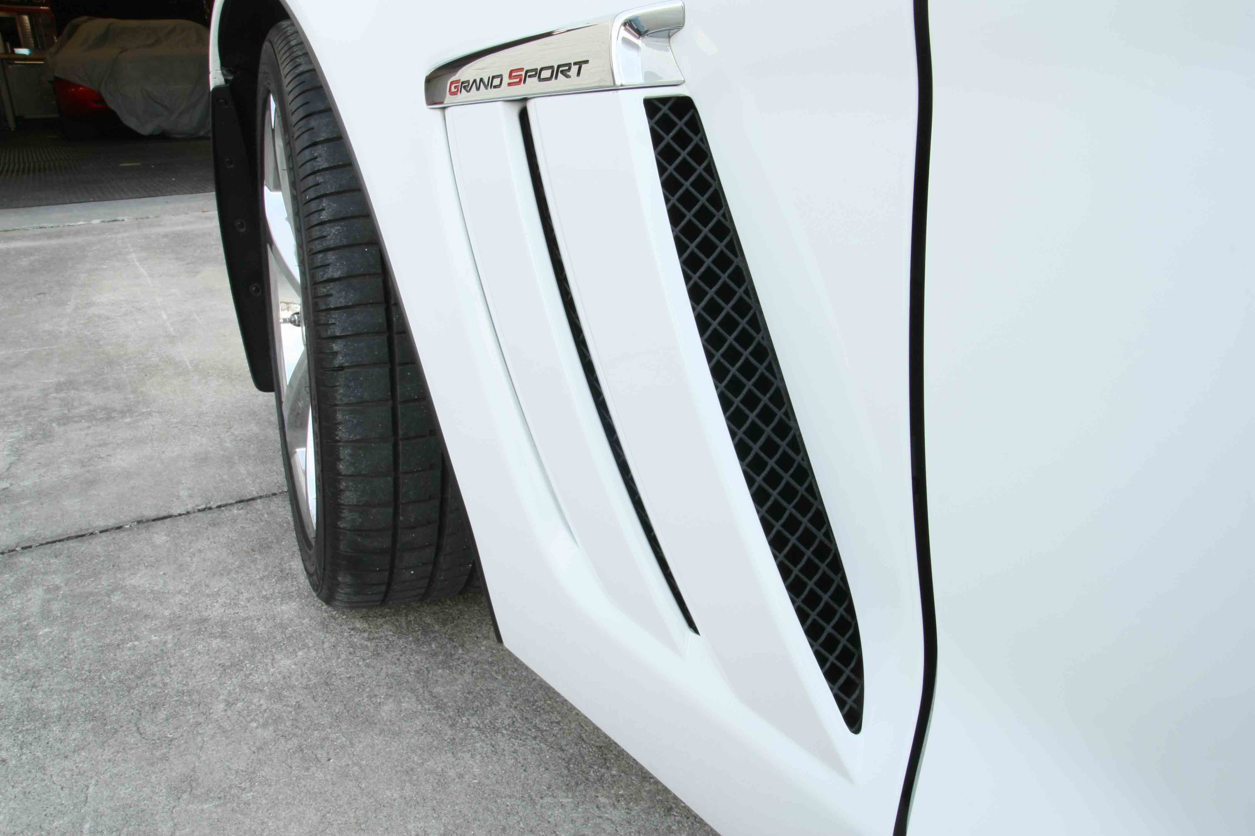2010-2013 C6 Grand Sport Corvette, Vent Grille Laser Mesh Side 6pc Front Black Powder Coat Stealth, Stainless Steel