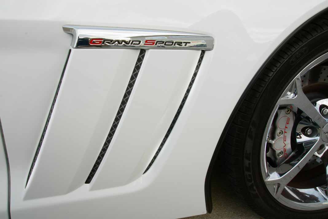 C6 Grand Sport Corvette Black Stealth Laser Mesh Side Vent Gille - Black Powder Coat