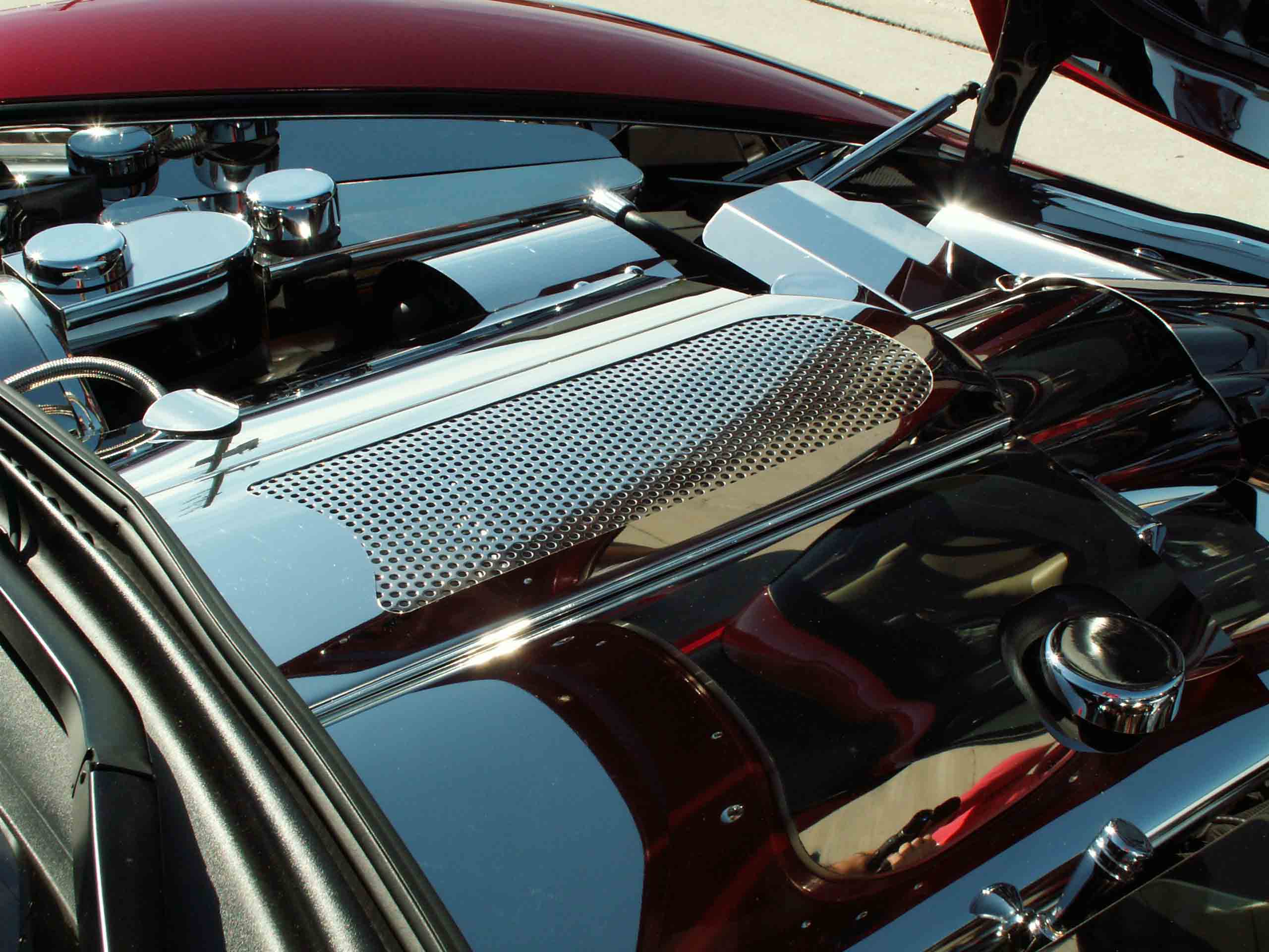 2005-2008 C6 Corvette, Plenum Cover Perforated, Stainless Steel