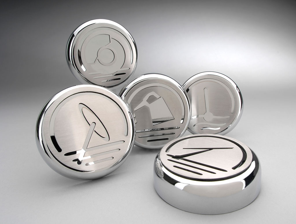 2005-2013 C6 Corvette AUTO, Cap Cover Set Chrome Executive Series Automatic 5pc, Stainless Steel