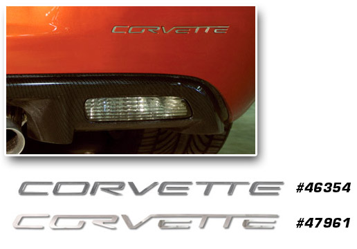 2005-2013 C6 Corvette Letter Set, Rear Acrylic Chrome