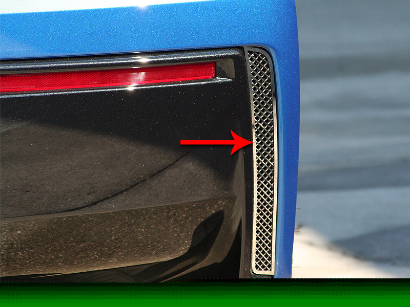 2014-2019 Chevrolet C7 Corvette, Rear Valance Vents, American Car Craft Rear Valance Vents Laser Mesh 2pc