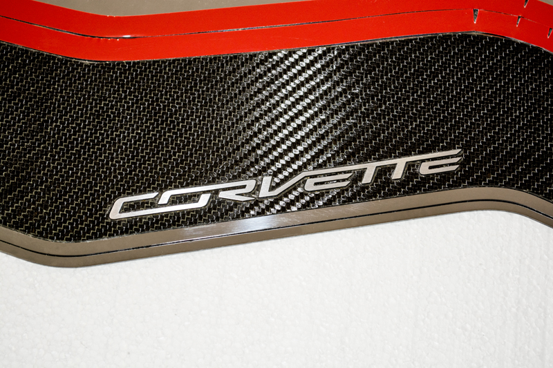 2014-2019 Chevrolet C7 Corvette, Lip Spoiler Overlay, American Car Craft Lip Spoiler w/Real Carbon Fiberglass Overlay Corvette S