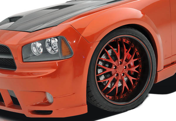 2006-2010 Dodge Charger Couture Polyurethane Luxe Wide Body Front Fender Flares
