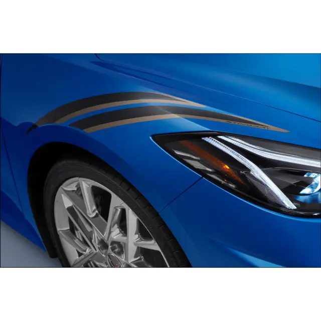 Front Fender Hash Marks in Carbon Flash Metallic with Tech Bronze Accent [C8 Corvette Stingray]