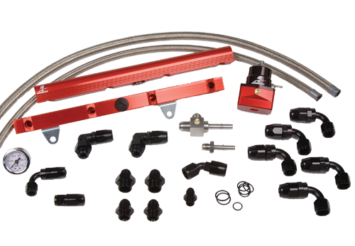 Aeromotive Fuel Rail System, Billet Aluminum, Red Anodized, Corvette, 5.7L, LS1 Return