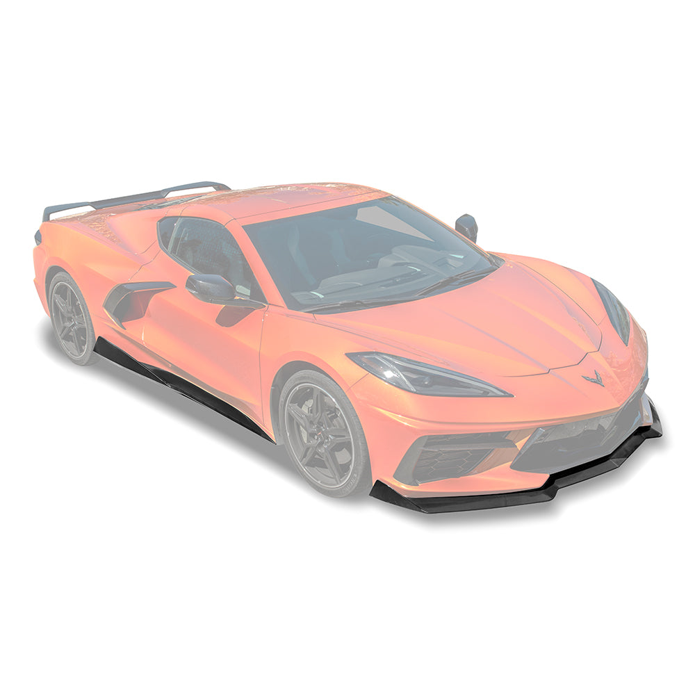 EOS C8 Corvette Stingray Front Splitter & Side Skirts 5VM - Unpainted Black