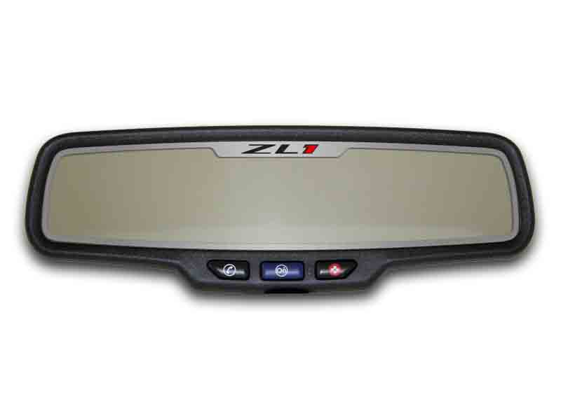2012-2013 Camaro ZL1 Mirror Trim Rear View Satin "ZL1" Style Rectangle, Fits 2012-2013 Coupe and Convertible