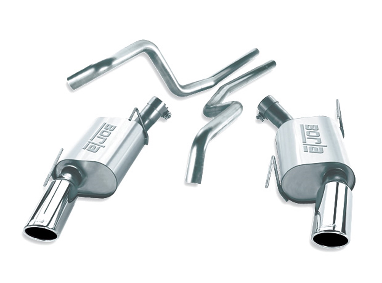 EC-Type, S-Type Cat-Back Exhaust System, 2005-2009 Mustang GT 4.6L V8 & Shelby G